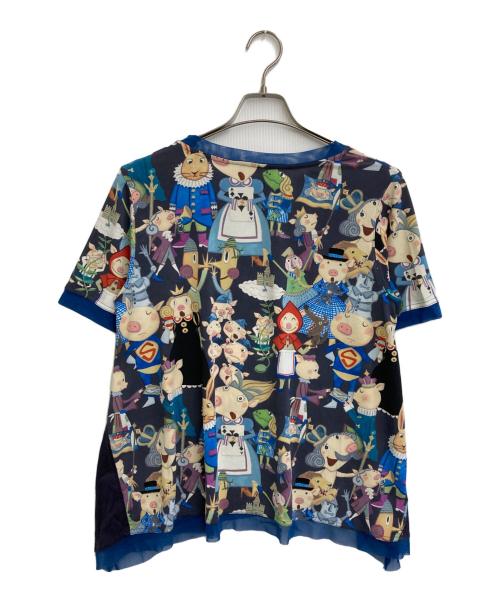 OLLEBOREBLA（アルベロベロ）OLLEBOREBLA (アルベロベロ) 総柄カットソー ブルー サイズ:ＦＲＥＥの古着・服飾アイテム