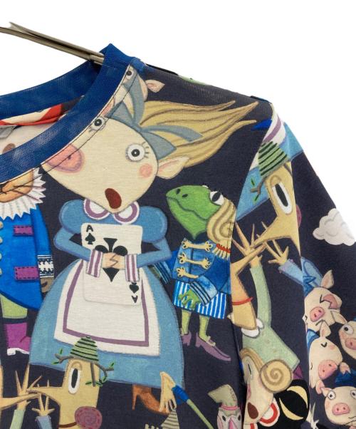 OLLEBOREBLA（アルベロベロ）OLLEBOREBLA (アルベロベロ) 総柄カットソー ブルー サイズ:ＦＲＥＥの古着・服飾アイテム