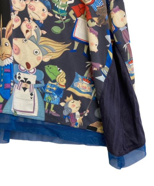 OLLEBOREBLA（アルベロベロ）OLLEBOREBLA (アルベロベロ) 総柄カットソー ブルー サイズ:ＦＲＥＥの古着・服飾アイテム