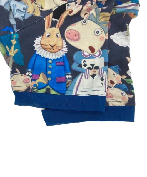 OLLEBOREBLA（アルベロベロ）OLLEBOREBLA (アルベロベロ) 総柄カットソー ブルー サイズ:ＦＲＥＥの古着・服飾アイテム