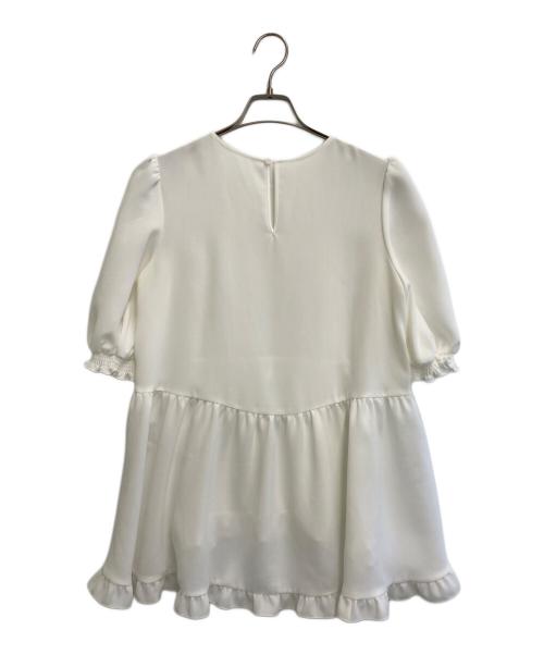 Aveniretoile（アベニールエトワール）Aveniretoile (アベニールエトワール) ギャザー切替パフスリーブブラウス ホワイト サイズ:36の古着・服飾アイテム