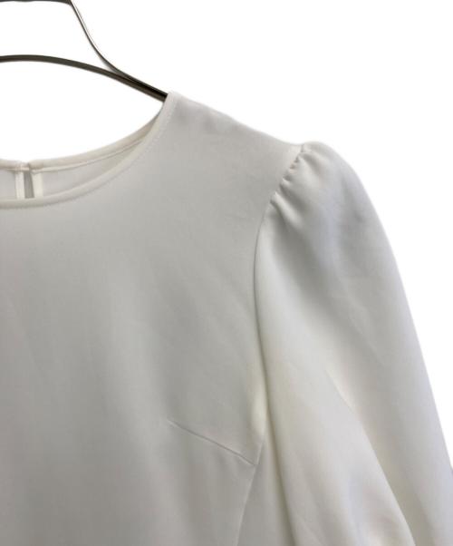 Aveniretoile（アベニールエトワール）Aveniretoile (アベニールエトワール) ギャザー切替パフスリーブブラウス ホワイト サイズ:36の古着・服飾アイテム