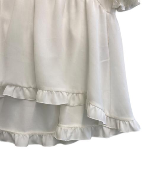 Aveniretoile（アベニールエトワール）Aveniretoile (アベニールエトワール) ギャザー切替パフスリーブブラウス ホワイト サイズ:36の古着・服飾アイテム
