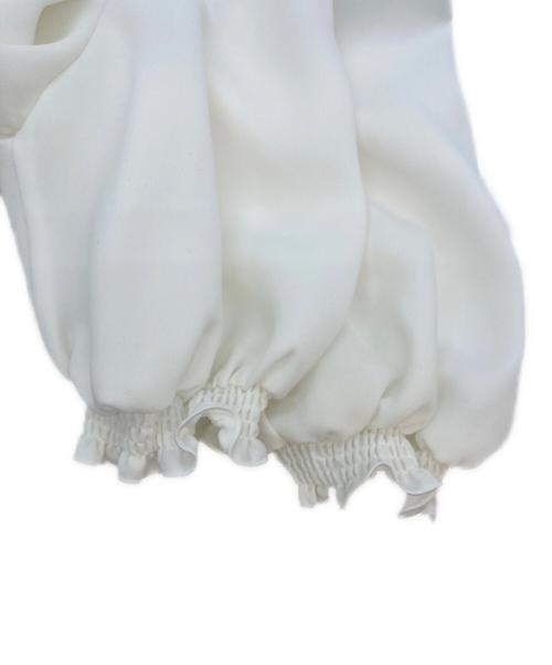 Aveniretoile（アベニールエトワール）Aveniretoile (アベニールエトワール) ギャザー切替パフスリーブブラウス ホワイト サイズ:36の古着・服飾アイテム