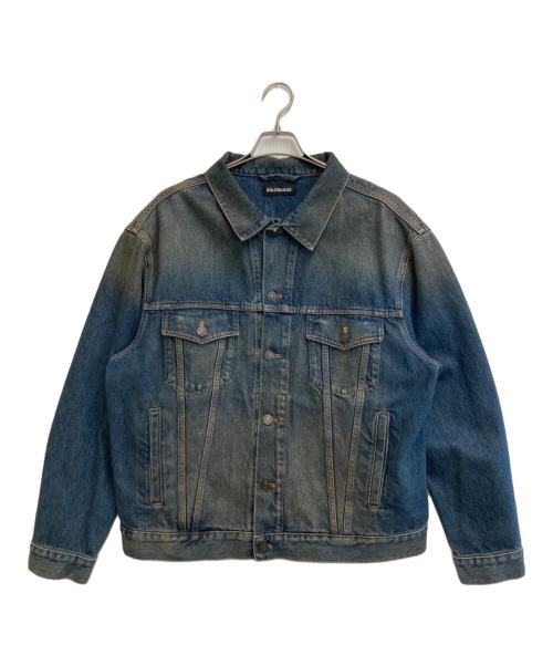 BALENCIAGA（バレンシアガ）BALENCIAGA (バレンシアガ) バックロゴデニムジャケット インディゴ サイズ:48の古着・服飾アイテム