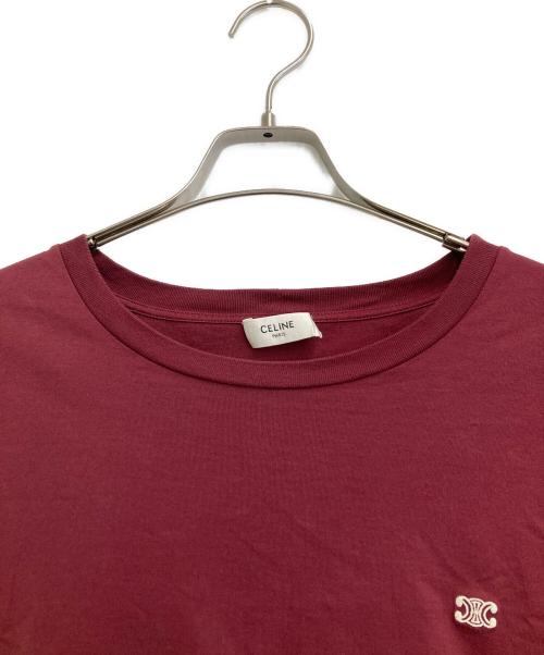CELINE（セリーヌ）CELINE (セリーヌ) トリオンフ ルーズTシャツ ボルドー サイズ:XLの古着・服飾アイテム