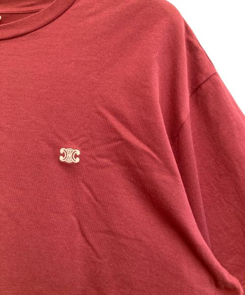 CELINE（セリーヌ）CELINE (セリーヌ) トリオンフ ルーズTシャツ ボルドー サイズ:XLの古着・服飾アイテム