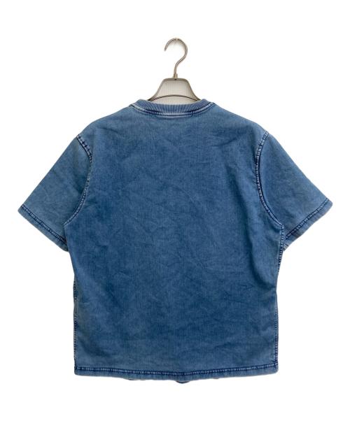 DIESEL（ディーゼル）DIESEL (ディーゼル) ジョグファブリックデニムTシャツ ブルー サイズ:XLの古着・服飾アイテム