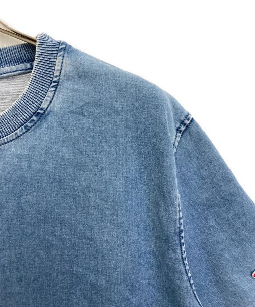 DIESEL（ディーゼル）DIESEL (ディーゼル) ジョグファブリックデニムTシャツ ブルー サイズ:XLの古着・服飾アイテム