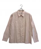 HERMESエルメス）の古着「セリエボタンリネンシャツ」｜ピンク