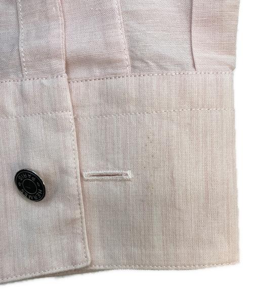 HERMES（エルメス）HERMES (エルメス) セリエボタンリネンシャツ ピンク サイズ:43の古着・服飾アイテム