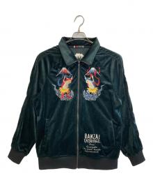 SANMARUICHI（サンマルイチ）の古着「ベロアスーベニアジャケット」｜グリーン