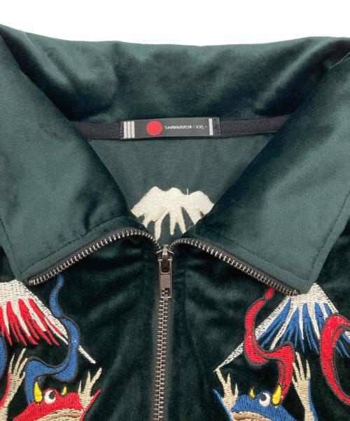 SANMARUICHI（サンマルイチ）SANMARUICHI (サンマルイチ) ベロアスーベニアジャケット グリーン サイズ:XXLの古着・服飾アイテム