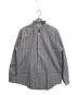 HERMES（エルメス）の古着「セリエボタンストライプコットンシャツ」｜グレー×パープル
