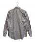 HERMES (エルメス) セリエボタンストライプコットンシャツ グレー×パープル サイズ:43：19000円