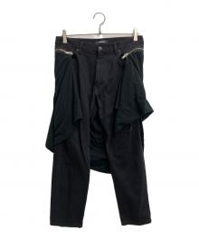 UNDERCOVER（アンダーカバー）の古着「フリンジスキニーデニム」｜ブラック