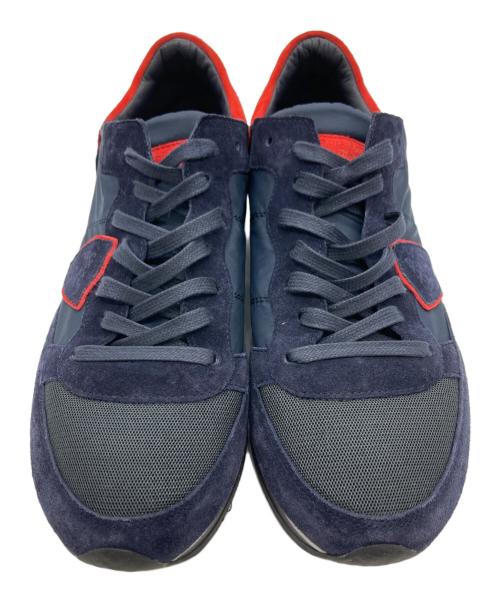 PHILIPPE MODEL（フィリップ モデル）PHILIPPE MODEL (フィリップ モデル) ローカットスニーカー ネイビー サイズ:40の古着・服飾アイテム