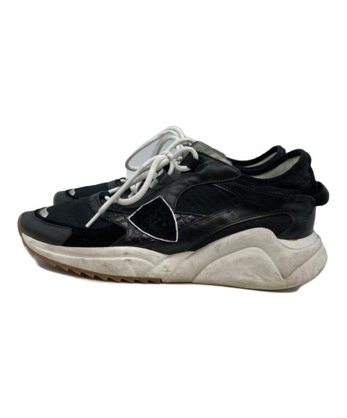 PHILIPPE MODEL（フィリップ モデル）PHILIPPE MODEL (フィリップ モデル) EZE MONDIAL CROCO ブラック サイズ:SIZE 40の古着・服飾アイテム