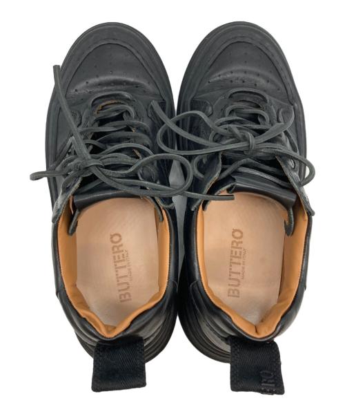 BUTTERO（ブッテロ）BUTTERO (ブッテロ) CIRCOLOレザースニーカー ブラック サイズ:SIZE 40の古着・服飾アイテム