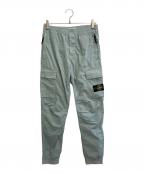 STONE ISLANDストーンアイランド）の古着「ガーメントダイコットンストレッチシャーリングテーパードリブカーゴパンツ」｜スカイブルー