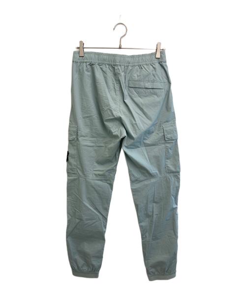 STONE ISLAND（ストーンアイランド）STONE ISLAND (ストーンアイランド) ガーメントダイコットンストレッチシャーリングテーパードリブカーゴパンツ スカイブルー サイズ:W29の古着・服飾アイテム
