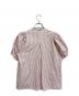 MARILYN MOON (マリリンムーン) modern tuck frill volume sleeve blouse ピンク×ホワイト サイズ:Free：8000円