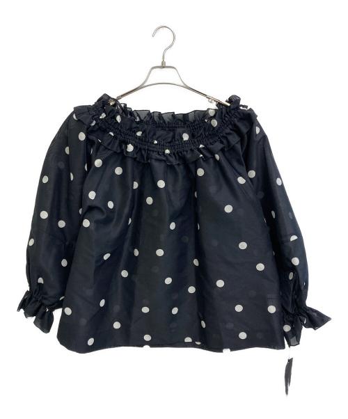 Sov.（ソブ）Sov. (ソブ) 2WAYドットオーガンジーブラウス ブラック×ホワイト サイズ:SIZE M (38) 未使用品の古着・服飾アイテム