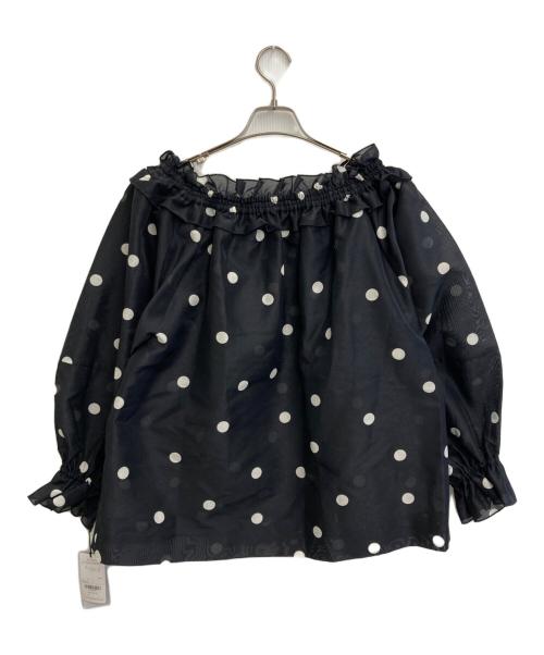 Sov.（ソブ）Sov. (ソブ) 2WAYドットオーガンジーブラウス ブラック×ホワイト サイズ:SIZE M (38) 未使用品の古着・服飾アイテム