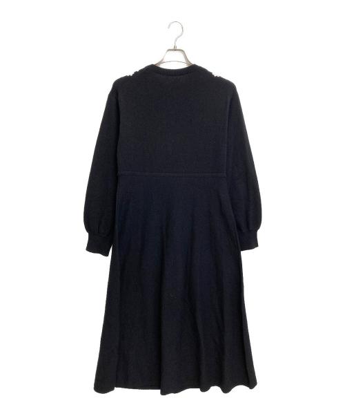 GRACE CONTINENTAL（グレースコンチネンタル）GRACE CONTINENTAL (（グレースコンチネンタル) エスニック刺繍ニットワンピース ブラック サイズ:36 未使用品の古着・服飾アイテム