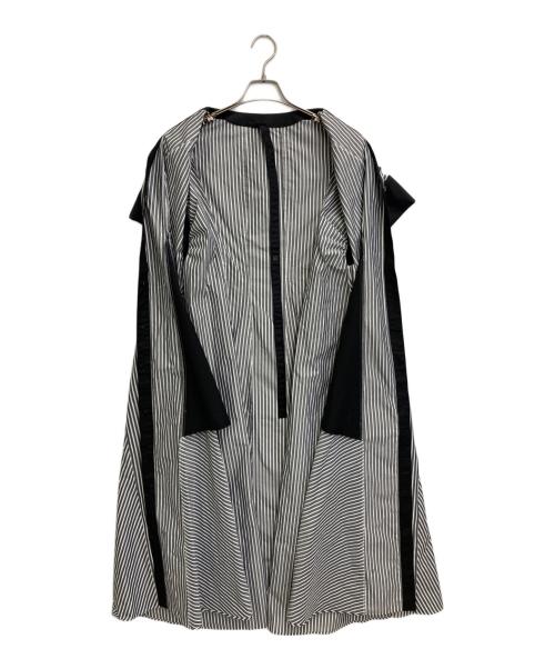 ADORE（アドーア）ADORE (アドーア) クリアストライプワンピース ホワイト×ブラック サイズ:38の古着・服飾アイテム