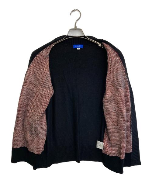 BLUE LABEL CRESTBRIDGE（ブルーレーベルクレストブリッジ）BLUE LABEL CRESTBRIDGE (ブルーレーベルクレストブリッジ) ヘアリークレストブリッジチェックジャカードカーディガン レッド×ブラック サイズ:SIZE 38の古着・服飾アイテム