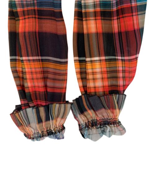 DOUBLE STANDARD（ダブルスタンダード）DOUBLE STANDARD (ダブルスタンダード) チェックシフォンマキシワンピース マルチカラー サイズ:38の古着・服飾アイテム