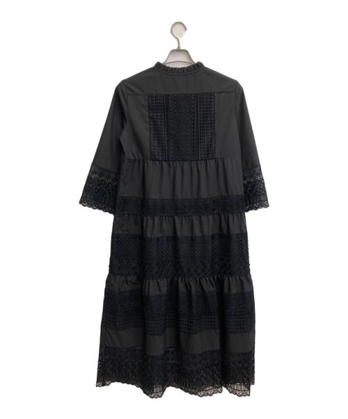 GRACE CONTINENTAL（グレースコンチネンタル）GRACE CONTINENTAL (（グレースコンチネンタル) レースコンビワンピース ブラック サイズ:SIZE S (36) 未使用品の古着・服飾アイテム
