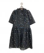 STELLA NOVAステラ・ノヴァ）の古着「Minet Lou Bib Shift Dress」｜ブラック