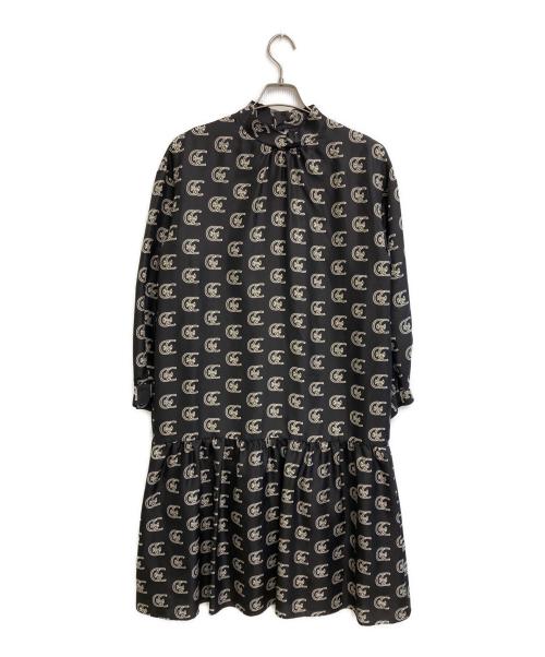 GRACE CLASS（グレースクラス）GRACE CLASS (グレースクラス) シルクモノグラムドレス ブラック サイズ:SIZE M (38)の古着・服飾アイテム