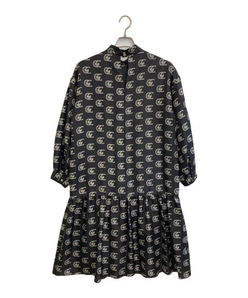 GRACE CLASS（グレースクラス）GRACE CLASS (グレースクラス) シルクモノグラムドレス ブラック サイズ:SIZE M (38)の古着・服飾アイテム