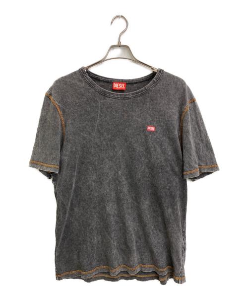 DIESEL（ディーゼル）DIESEL (ディーゼル) Denim effect Tシャツ ブラック サイズ:Lの古着・服飾アイテム