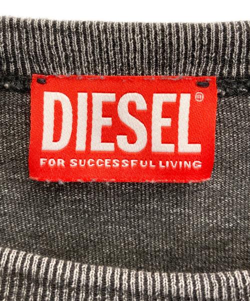 DIESEL（ディーゼル）DIESEL (ディーゼル) Denim effect Tシャツ ブラック サイズ:Lの古着・服飾アイテム