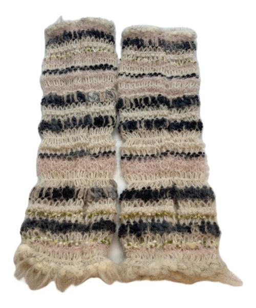 rurumu（ルルムウ）rurumu (ルルムウ) weave yarn arm warmers アイボリーの古着・服飾アイテム
