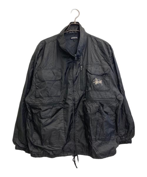 stussy（ステューシー）stussy (ステューシー) フィッシングナイロンジャケット ブラック サイズ:SIZE Lの古着・服飾アイテム