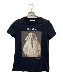 MaxMara（マックスマーラ）の古着「ウェグマンプリント Tシャツ」｜ブラック