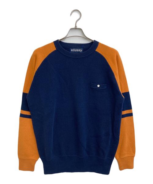 stussy（ステューシー）stussy (ステューシー) ニット ネイビー サイズ:SIZE Lの古着・服飾アイテム
