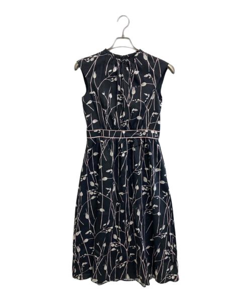 ANAYI（アナイ）ANAYI (アナイ) ラインフラワーPTロールネックワンピース ブラック サイズ:SIZE M (38)の古着・服飾アイテム