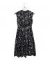 ANAYI (アナイ) ラインフラワーPTロールネックワンピース ブラック サイズ:SIZE M (38)：15000円