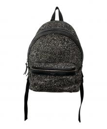 Saint Laurent Paris（サンローランパリ）の古着「Mini City Glitter Backpack」｜シルバー×ブラック