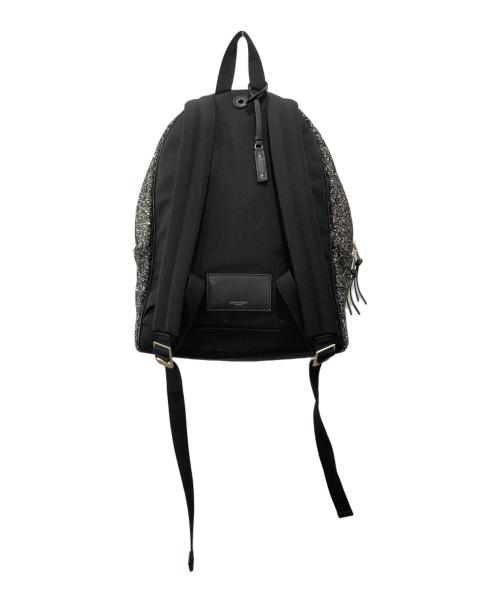 Saint Laurent Paris（サンローランパリ）Saint Laurent Paris (サンローランパリ) Mini City Glitter Backpack シルバー×ブラックの古着・服飾アイテム