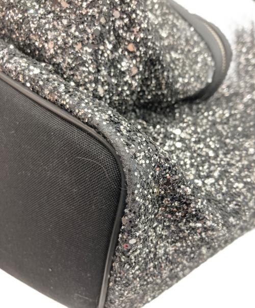 Saint Laurent Paris（サンローランパリ）Saint Laurent Paris (サンローランパリ) Mini City Glitter Backpack シルバー×ブラックの古着・服飾アイテム