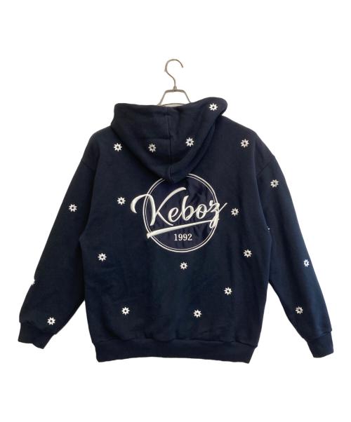 KEBOZ（ケボズ）KEBOZ (ケボズ) nick gear (ニックギア) フラワーロゴ スウェットパーカー ブラック サイズ:XLの古着・服飾アイテム