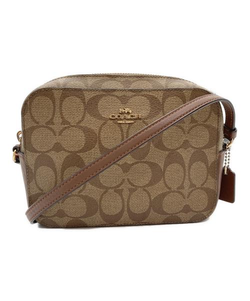 COACH（コーチ）COACH (コーチ) シグネチャーショルダーバッグ ベージュの古着・服飾アイテム