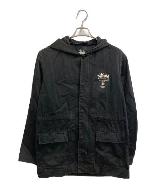 stussy（ステューシー）stussy (ステューシー) 10’s STUSSY WORLD TOUR FIELD PARKA TYPE COAT ブラック サイズ:SIZE Lの古着・服飾アイテム